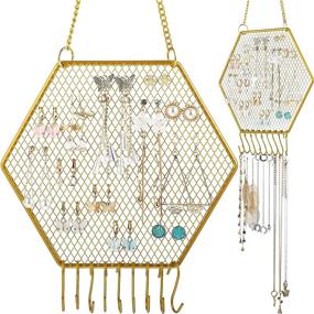 img 4 attached to Organizer Decorative Earrings Necklaces Bracelets Storage & Organization