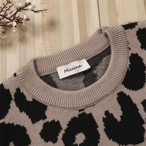img 3 attached to JGJSTAR Baby Girls' Leopard Sweater Knit Crew Neck Long Sleeve Sweatershirt: Stylish Shirt/Cardigan Top for Toddlers