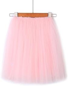 img 2 attached to Flofallzique Tulle Girls Skirts: Layered Toddler Tutu for Dance, Ages 1-12