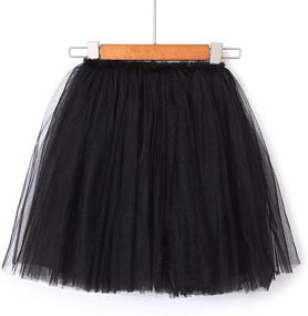 img 1 attached to Flofallzique Tulle Girls Skirts: Layered Toddler Tutu for Dance, Ages 1-12