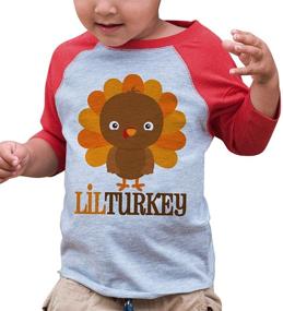 img 3 attached to 🦃 Adorable Baby Boy's Little Turkey Thanksgiving Red Raglan by 7 ate 9 Apparel