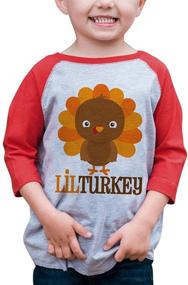 img 4 attached to 🦃 Adorable Baby Boy's Little Turkey Thanksgiving Red Raglan by 7 ate 9 Apparel