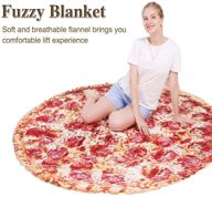 giant pizza throw blanket: the ultimate snuggle companion for kids and adults - soft and comfortable flannel wrap blanket for bed, sofa, picnics, beach, travel, office, and aircraft - 78 inch logo