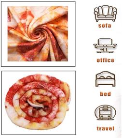 img 2 attached to Giant Pizza Throw Blanket: The Ultimate Snuggle Companion for Kids and Adults - Soft and Comfortable Flannel Wrap Blanket for Bed, Sofa, Picnics, Beach, Travel, Office, and Aircraft - 78 inch