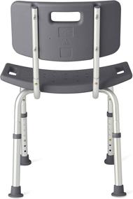 img 2 attached to Medline Grey Shower Chair Bath Bench with Back 💺 - Supports up to 300 lb: Reviews, Benefits, and Features