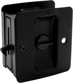 img 1 attached to 🔒 Enhance Privacy with Designers Impressions Matte Black Pocket Door Lock : 53850