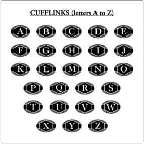 img 2 attached to Lillian Rose Monogram Letter Cufflinks Men's Accessories