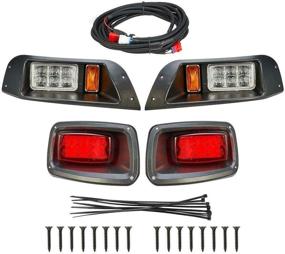 img 4 attached to Enhance Your EZGO TXT Golf Cart with the kemimoto TXT Light 🏌️ Kit: LED Headlight & Tail Light Kit for 1996-2013 Gas and Electric Models