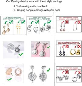 img 2 attached to 💖 Adjustable Heart Shaped Earring Lifters - Hypoallergenic Pairs for Improved SEO