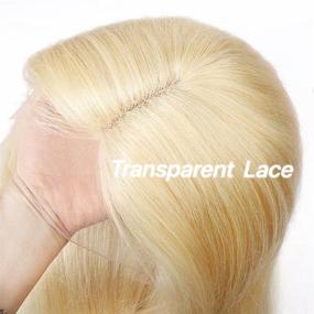 img 3 attached to 👩 20 inch Blonde 613 Lace Front Wig Human Hair Blonde Body Wave Pre Plucked Lace Frontal Wigs 13x4 Blonde Lace Front Wigs with Baby Hair 613 Blonde Body Wave Lace Frontal Wig