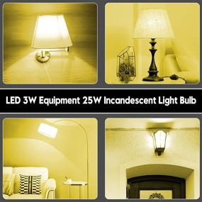 img 2 attached to Vibrant Yellow LED Light Bulb 3W: Perfect 25W Equivalent, E26 Base G45 Small Vanity Lights for String Lights