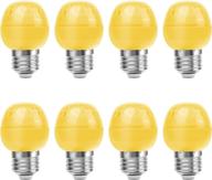 vibrant yellow led light bulb 3w: perfect 25w equivalent, e26 base g45 small vanity lights for string lights логотип