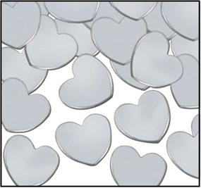 img 1 attached to 💖 Shimmering Silver Fanci-Fetti Hearts: Perfect Party Accessory - 1 Oz/Pkg, 1 Count