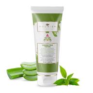 🍃 nourish mantra green tea tatva facial scrub cleanser logo