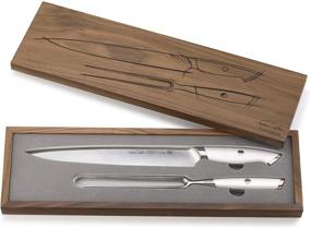 img 2 attached to 🔪 Cangshan Thomas Keller Signature Collection 2-Piece Carving Set - Swedish Powder Steel Forged in Walnut Box (White)