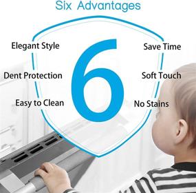 img 3 attached to Grey Handmade Decor Protector for Fridge, Ovens, and Dishwashers - Set of 5 Miss.Silk Refrigerator Door Handle Covers to Maintain Cleanliness and Protect Appliances from Smudges, Drips, Food Stains, and Oil