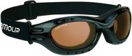 🏍️ high-quality motorcycle goggles: unisex design with multiple lens options in smoke, mirrored blue, mirrored orange, clear, or yellow logo