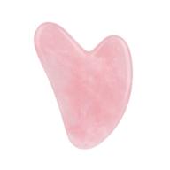 набор инструментов для gua sha - натуральный нефритовый камень guasha board для spa, guasha scraping massage tool для лица, глаз и шеи - красивый нефритовый массажер для лица для похудения и утяжеления (темно-розовый) логотип