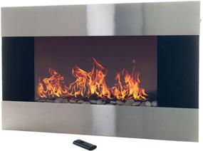 img 2 attached to 🔥 Efficient & Stylish: 36-Inch Stainless Steel Electric Fireplace with Wall Mount and Remote by Northwest