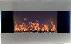 img 4 attached to 🔥 Efficient & Stylish: 36-Inch Stainless Steel Electric Fireplace with Wall Mount and Remote by Northwest