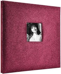 img 2 attached to MCS MBI 13.5x12.5 Inch Crimson Sparkle Scrapbook Album with 12x12 Inch Pages and Photo Opening (860134)