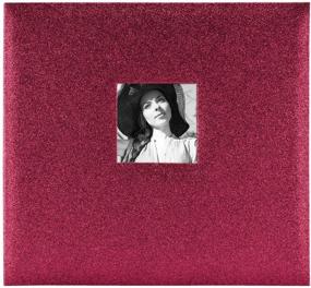 img 3 attached to MCS MBI 13.5x12.5 Inch Crimson Sparkle Scrapbook Album with 12x12 Inch Pages and Photo Opening (860134)