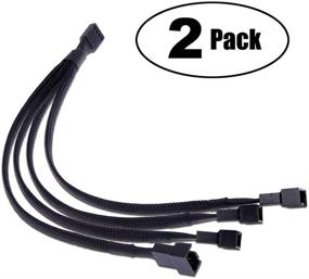 img 3 attached to 🔌 TeamProfitcom PWM Fan Splitter Cable – High-quality 4 Pin Adapter for Desktop CPU Fan Extension – Convenient 1 to 4 Converter – Braided Y Splitter Design – 10 inches (2 Pack)