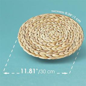 img 2 attached to Enhance your dining experience with HNCmua Round Woven Rattan Placemats