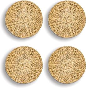 img 4 attached to Enhance your dining experience with HNCmua Round Woven Rattan Placemats