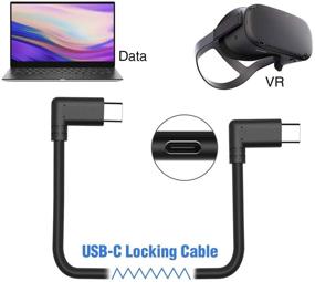 img 2 attached to 🔌 Кабель Oculus Quest Link, Daugee одновременно кабель USB C под углом 90 градусов 3A быстрой зарядки типа C для Oculus Quest VR, телефона, планшета и гарнитуры Oculus Link.