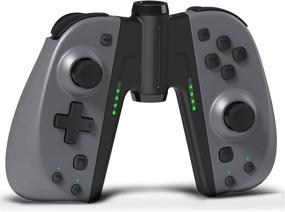 img 4 attached to 🎮 KINVOCA C25 Joypad for Nintendo Switch/Lite - Programmable Macros, Turbo, Motion Control & Dual Motors - Wired/Wireless Switch Controller (Gray w/ Grip)