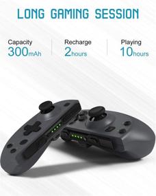 img 1 attached to 🎮 KINVOCA C25 Joypad for Nintendo Switch/Lite - Programmable Macros, Turbo, Motion Control & Dual Motors - Wired/Wireless Switch Controller (Gray w/ Grip)