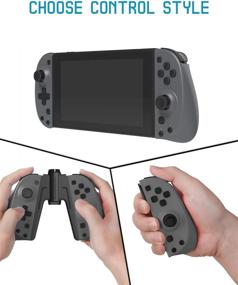 img 2 attached to 🎮 KINVOCA C25 Joypad for Nintendo Switch/Lite - Programmable Macros, Turbo, Motion Control & Dual Motors - Wired/Wireless Switch Controller (Gray w/ Grip)