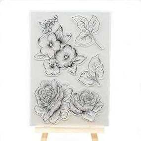 img 2 attached to 🌸 Enhance Your Craft Projects with Joyful Home's Flower Rubber Clear Stamp for Card Making, Decoration, and Scrapbooking