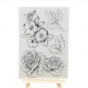 img 3 attached to 🌸 Enhance Your Craft Projects with Joyful Home's Flower Rubber Clear Stamp for Card Making, Decoration, and Scrapbooking