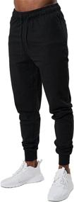 img 4 attached to PIDOGYM Men's Zipper Pocket Sweatpants, 🏃 Slim Fit Workout Jogger Pants for Athletic Running