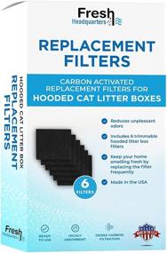 img 3 attached to 🚽 Enhance Your Cat's Litter Box Experience with 6-Piece Activated Charcoal Filters – Eliminate 99% of Odors – Trimmable Pads for Hooded Litter Boxes