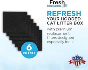 img 2 attached to 🚽 Enhance Your Cat's Litter Box Experience with 6-Piece Activated Charcoal Filters – Eliminate 99% of Odors – Trimmable Pads for Hooded Litter Boxes