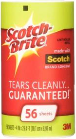 img 1 attached to 🧻 Scotch-Brite Lint Roller Refill Roll 56 ea (Pack of 4): Effortless Lint Removal for Ultimate cleaning