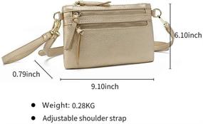 img 3 attached to 👜 Aitbags Multi-Zip Crossbody Handbag Lightweight Purse with Functional Clutch Wristlet