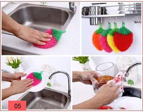 img 2 attached to Premium Set of 8 Hand-Knitted Acrylic Dish/Pot Scrubbers - Non-Scratch Cleaning for Stainless Steel - Mixed Color Kitchen Washcloths