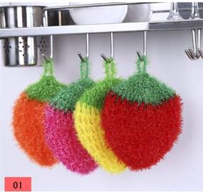 img 3 attached to Premium Set of 8 Hand-Knitted Acrylic Dish/Pot Scrubbers - Non-Scratch Cleaning for Stainless Steel - Mixed Color Kitchen Washcloths