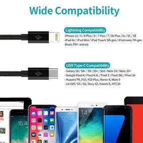 img 2 attached to ROMOSS 2 в 1 кабель для зарядки iPhone и Android с поддержкой USB C: совместим с iPhone 11, Samsung S20, iPad Pro и другими устройствами