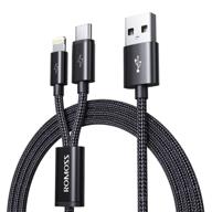 romoss 2 в 1 кабель для зарядки iphone и android с поддержкой usb c: совместим с iphone 11, samsung s20, ipad pro и другими устройствами логотип