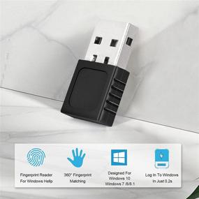 img 3 attached to JIAN BOLAND USB Fingerprint Reader - 360° Touch Speedy Matching Multi Biometric Windows Security Key for Windows 7, 8, 10, PC & Laptop with Windows Hello