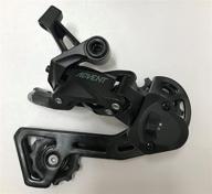 microshift advent medium cage 9-speed rear derailleur - black with clutch logo