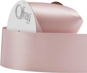 img 2 attached to 🎀 Bulk Length Blush Pink Double Face Satin Ribbon by Berwick Offray - 2.25 Inches Wide, 10 Yards