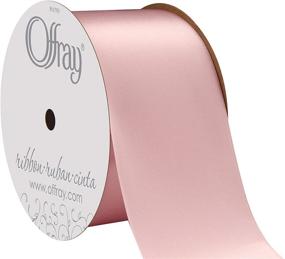 img 3 attached to 🎀 Bulk Length Blush Pink Double Face Satin Ribbon by Berwick Offray - 2.25 Inches Wide, 10 Yards