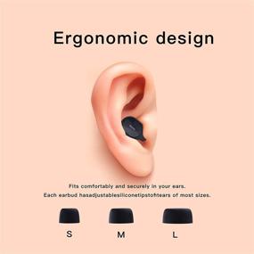 img 3 attached to 🎧 Wireless Bluetooth Earpiece for Cell Phones - Microphone Headset v5.0 - Noise Canceling - Driving Earphone - Headset case Included - Waterproof - for Business iPhone Android Samsung Trucker Driver