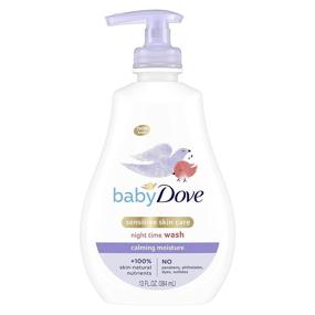 img 4 attached to 👶 Baby Dove Sensitive Skin Care Baby Wash - Calming Moisture, Hypoallergenic, Tear-Free | Washes Away Bacteria | 13 oz